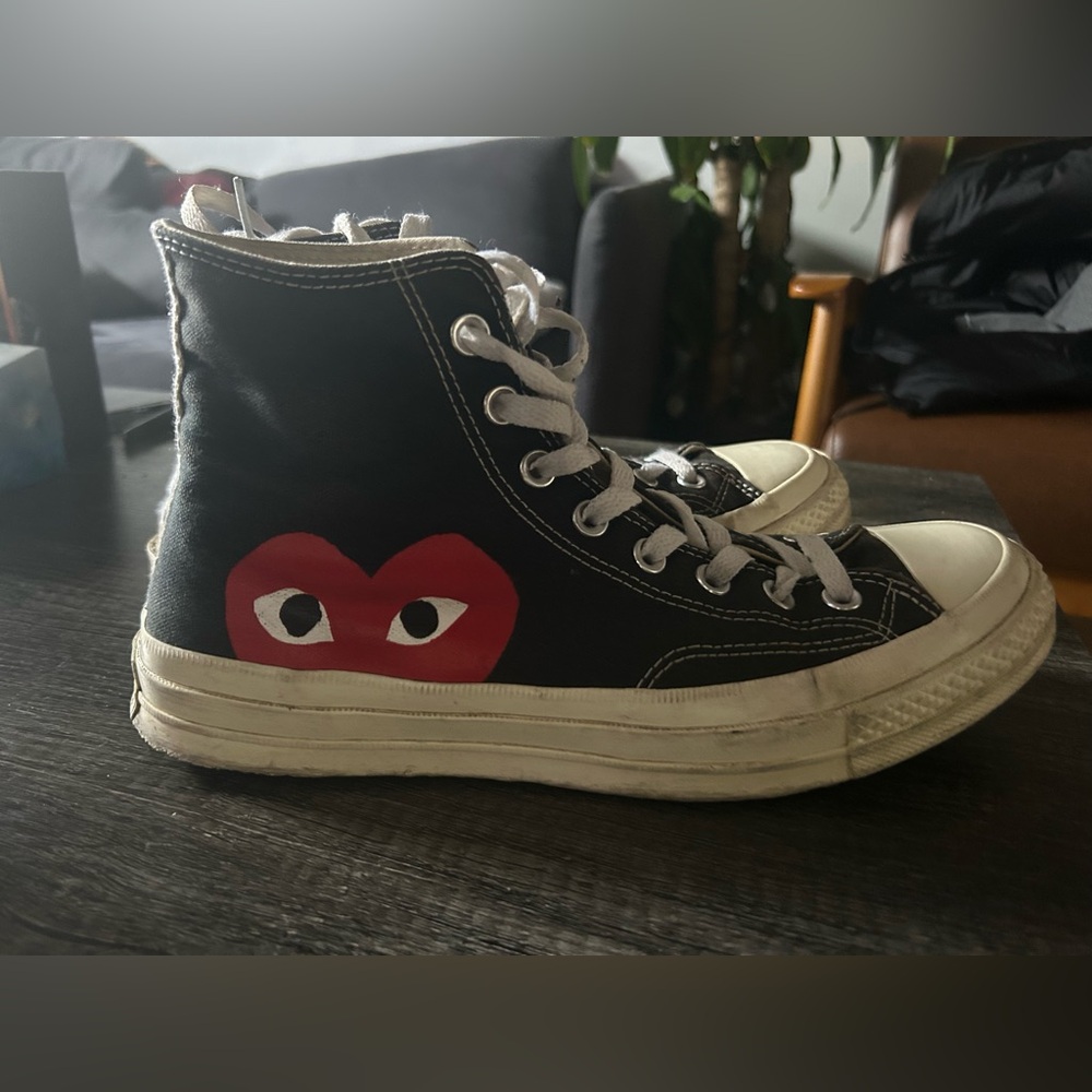 Black and White High-Top Converse x Comme des Garcon